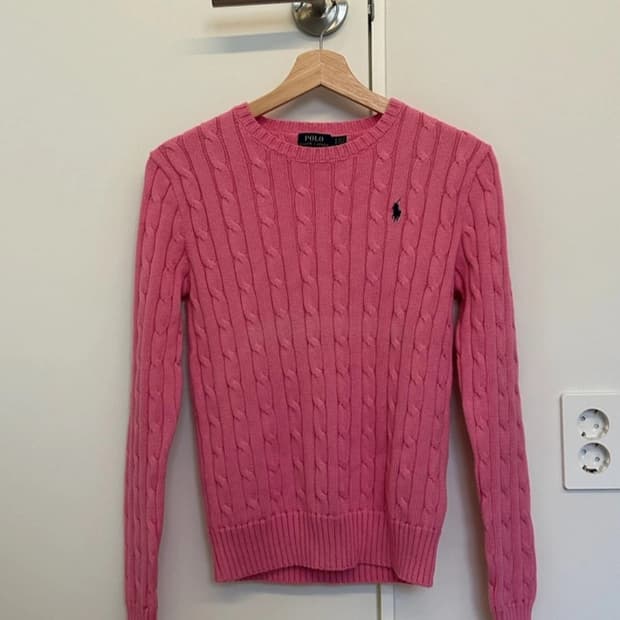 폴로크루넥니트 핑크
