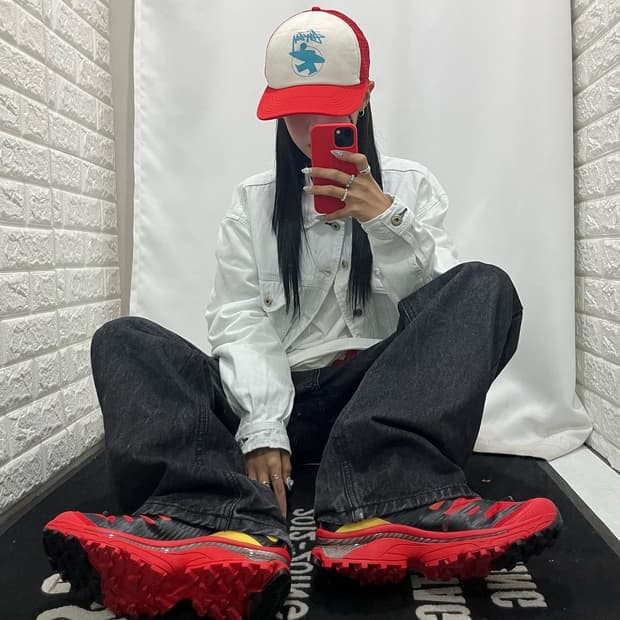 STUSSY Surfman Logo Mesh Cap