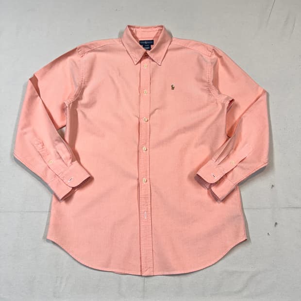 S) 폴로 랄프로렌 코랄 핑크 옥스포드 셔츠