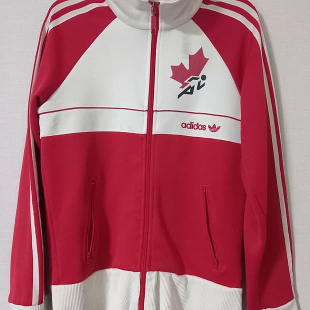 아디다스 캐나다 빨흰 트랙탑 저지 져지집업 85~90