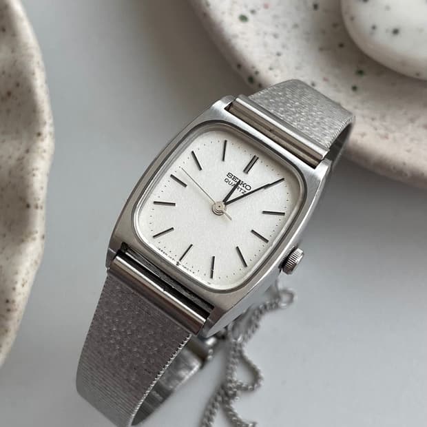 Seiko 세이코 스노우 스퀘어 실버 쿼츠
