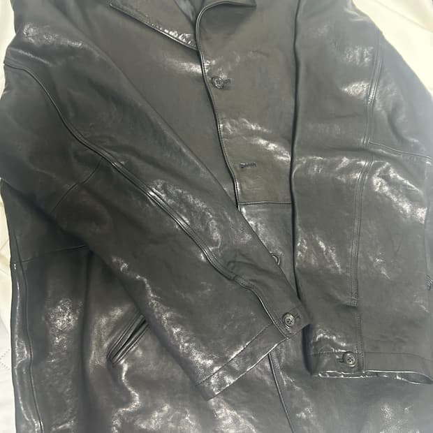 [L] 유스 워시드 레더 자켓