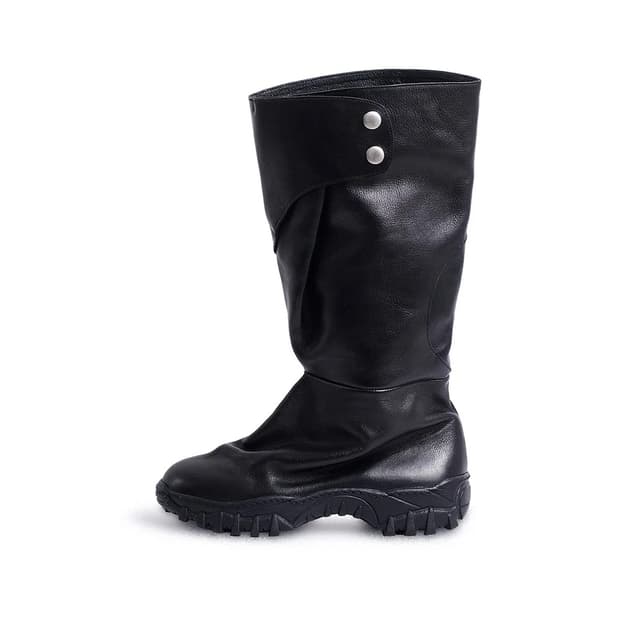 네거티브쓰리 폴디드 2 롱 부츠 블랙