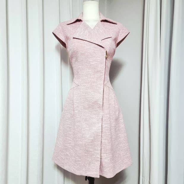 VALENTINA.L 발렌티나엘 트위드 코트형 원피스 (55) 상태최상