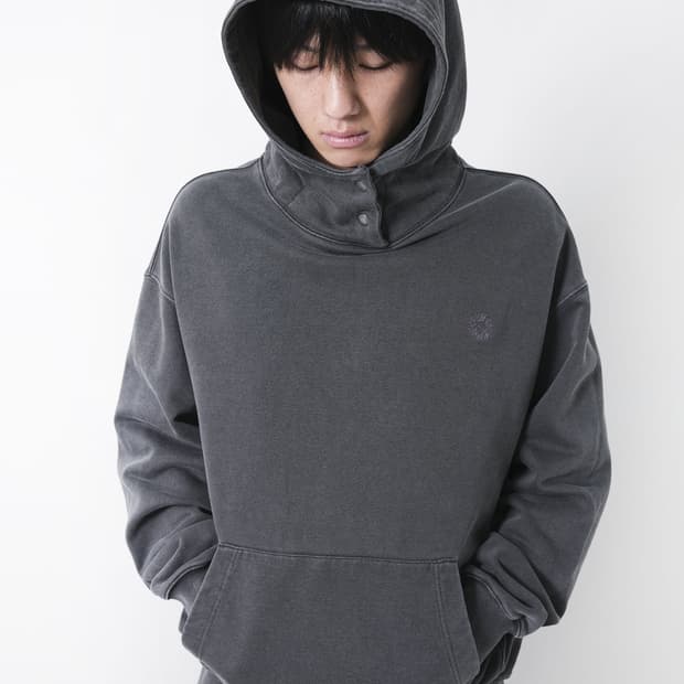 999humanity neck snap dyeing hoodie