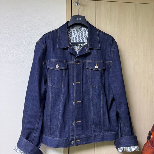 디올 오블리크 청자켓 인디고 데님자켓