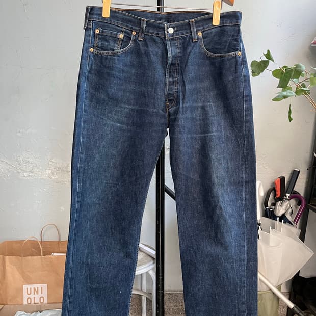 [유럽산/UK] 리바이스 오리지널 501 진청 데님 팬츠 (Levi's 