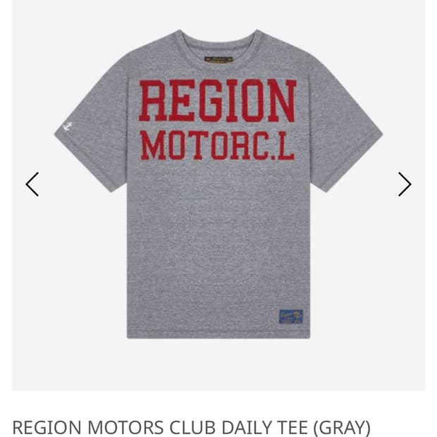 구해요) REGION MOTORS CLUB DAILY TEE (GRAY)