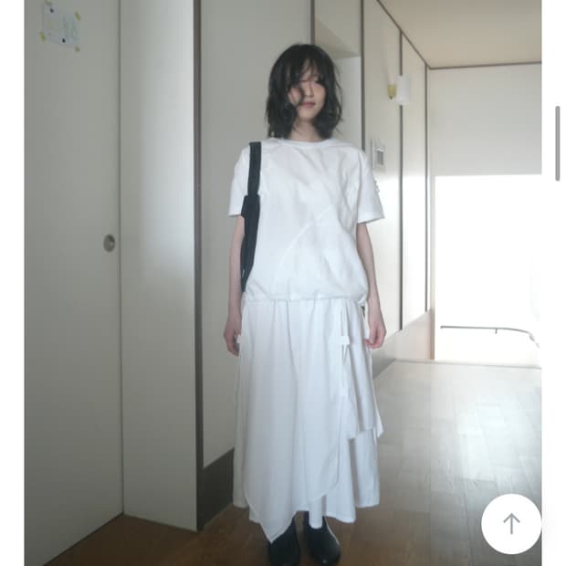 에프터먼데이 언발란스 더블 레이어드 스커트 새상품