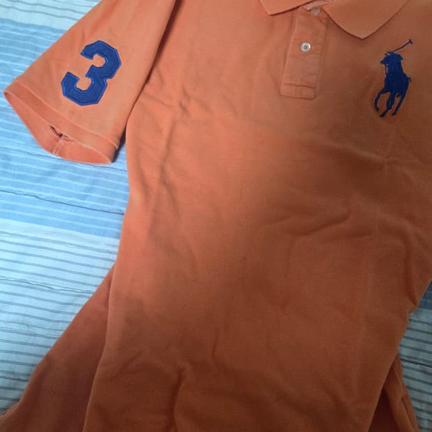 폴로랄프로렌 주황색 빅포니 pk티