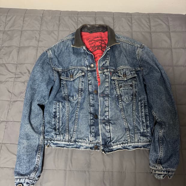 80s levis 퀼팅 데님 3세대 자켓 usa 빈티지