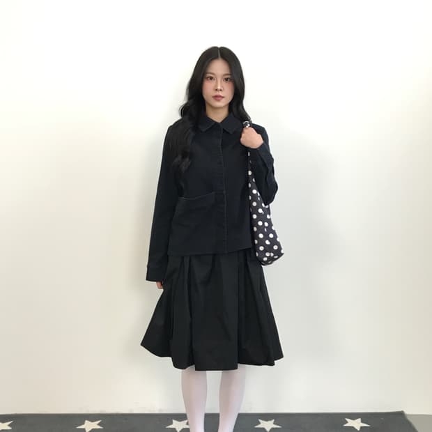 COS Black Single Pocket Shirt Jacket