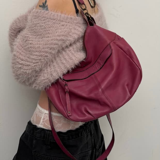 하프문 쉐입 숄더,크로스 백