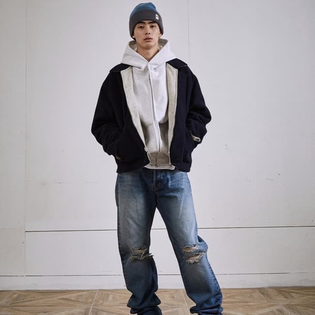 헤리티지플로스 22FW 리버시블 스포츠 울 자켓 L