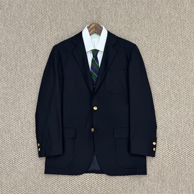 브룩스브라더스 캐시미어 블렌드 골드버튼 네이비 블레이저