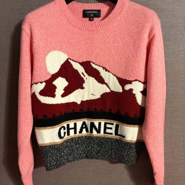 샤넬 CHANEL 핑크 니트 40사이즈 정품