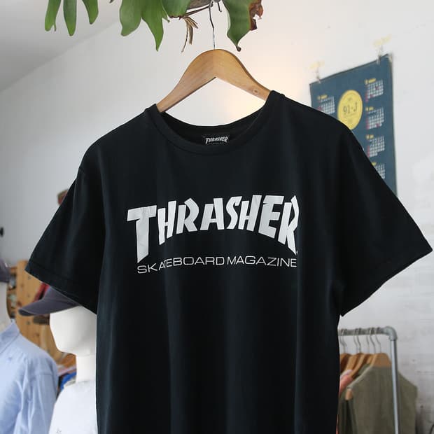 (착용컷) THRASHER 프린팅 반팔 티셔츠 (남성용 98)