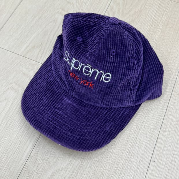슈프림 코듀로이 캡 (퍼플,보라)