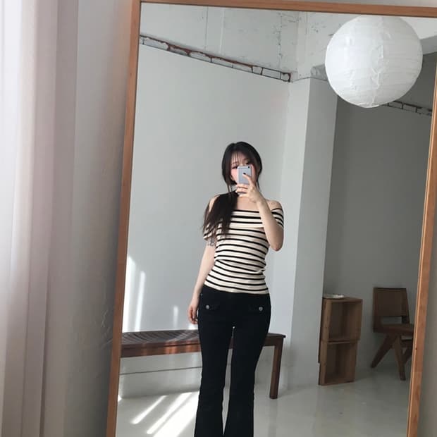 아워캐비넷 버튼 부츠컷 팬츠 s