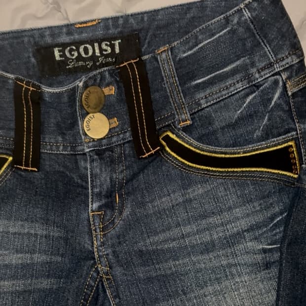에고이스트 EGOIST 빈티지 로우라이즈 부츠컷 청바지 y2k 펑크