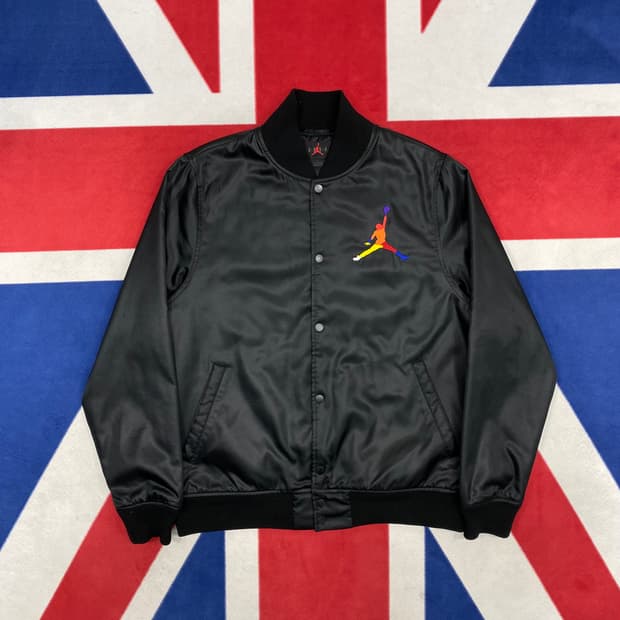 조던 새틴 바시티자켓 L 