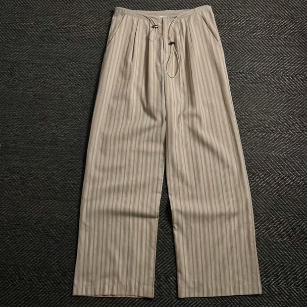 빈티지 우븐 스트라이프 와이드 트랙팬츠 y 4068