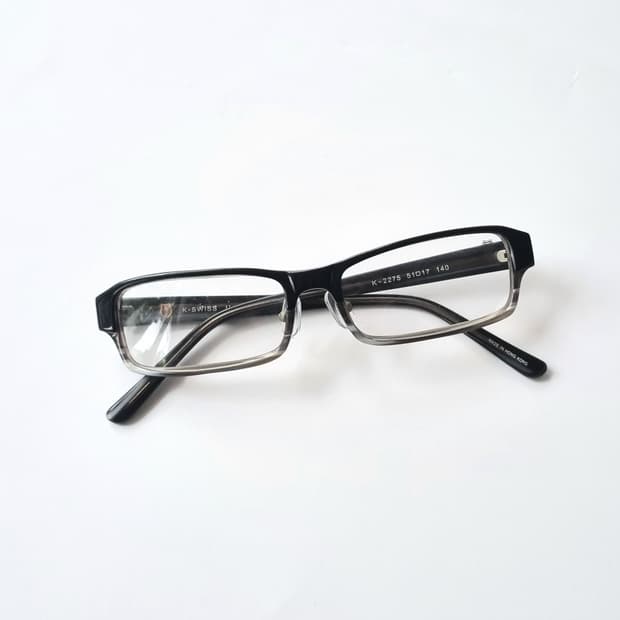 데드스탁 K-SWISS 긱시크 무드 그라데이션 스퀘어 안경테 1261