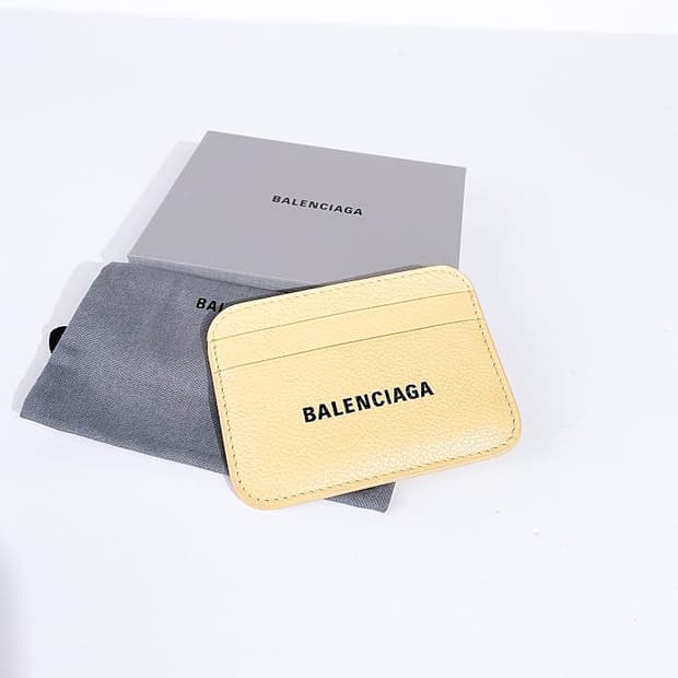 (정품/새상품) 발렌시아가 여성 라임 캐쉬 카드 지갑