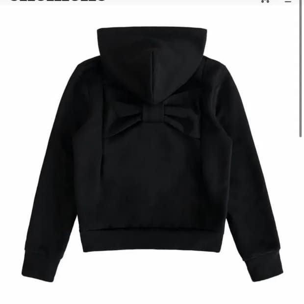 체메씨 보우 후드집업 블랙