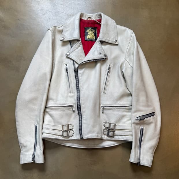 666 레더 영국생산 더블 라이더 레더 자켓 