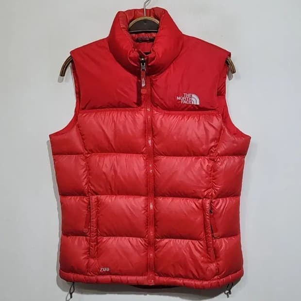 (M) 노스페이스 눕시 패딩조끼 빨강 거위털 700 구스다운 베스트 