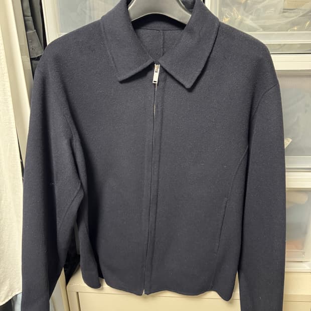 라이풀 울 핸드메이드 미니멀 자켓 네이비 L사이즈 105