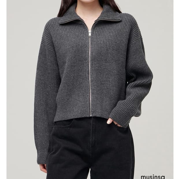 무신사스탠다드 니트집업