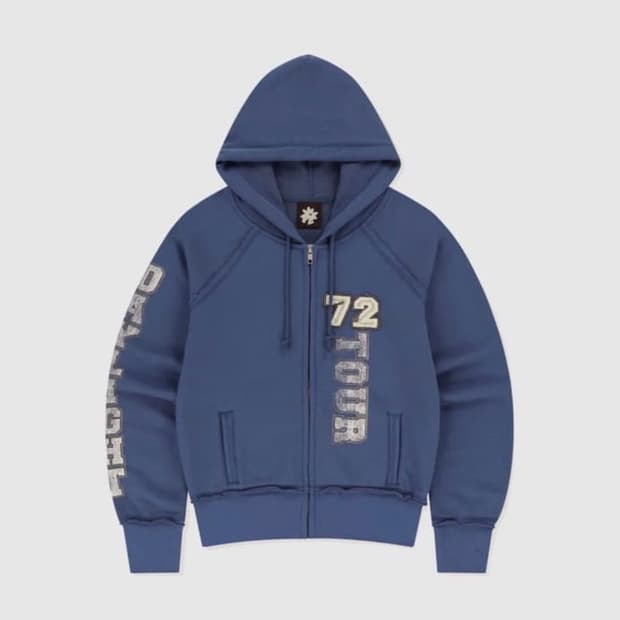 W 72TOUR 후드집업 블루