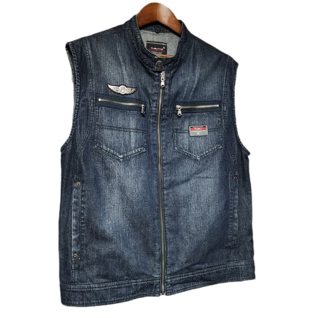 Fubu 05's street Denim Bike Vest 올드스쿨