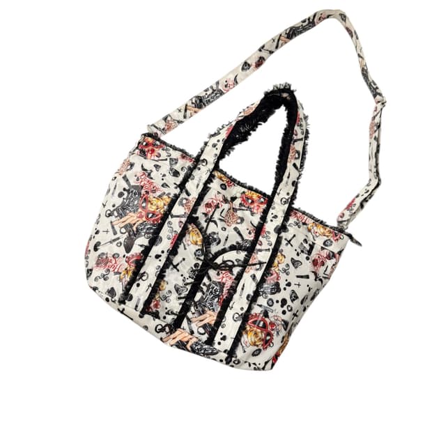 히스테릭글래머 2웨이 PVC 프릴 레이스 숄더백 아이보리