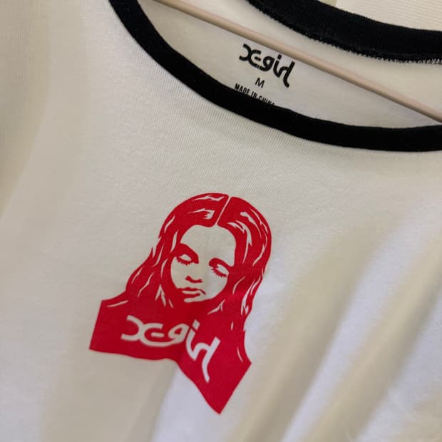 X-girl 크롭 반팔