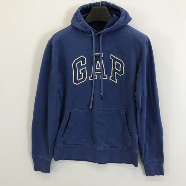 GAP 피그먼트 워싱 블루 후드 [XS]