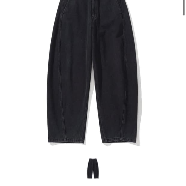 시도 siiido 커브드 팬츠 워시드블랙 2사이즈 새제품