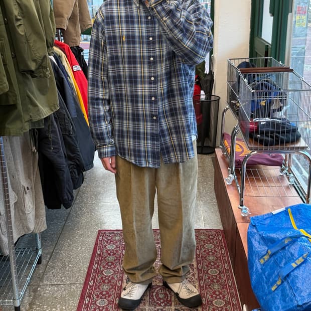 90s 타미힐피거 투턱 코듀로이 팬츠 [ 33 ]