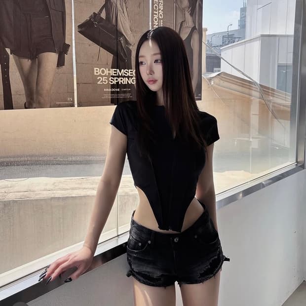 보헤미안서울 트랙 하프 슬리브 집업