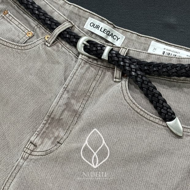 🌗 Mesh western belt / 이태리 메쉬 소가죽 웨스턴 벨트