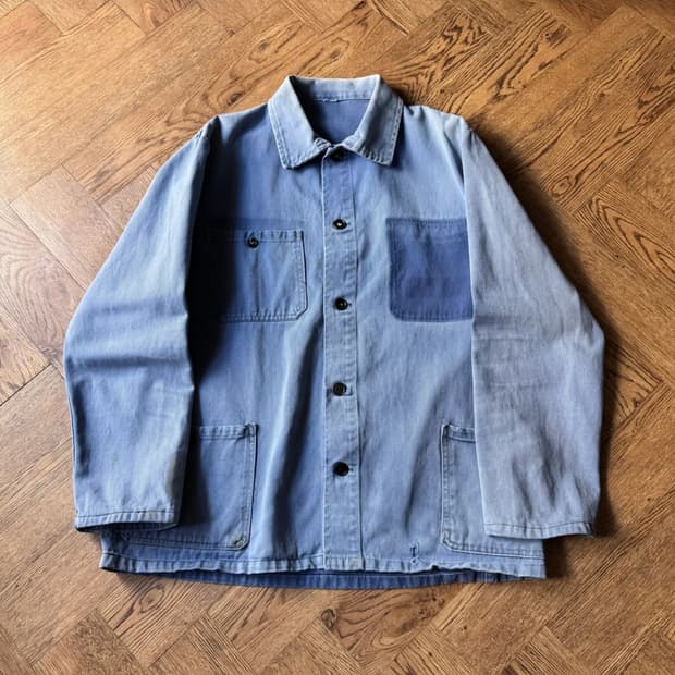 [L]90's 빈티지 하드 페이딩 프렌치 워크자켓