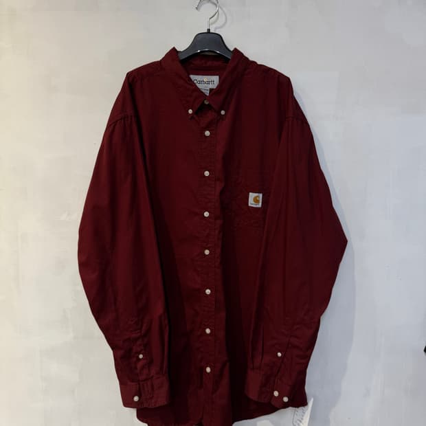 칼하트 버건디 긴팔셔츠