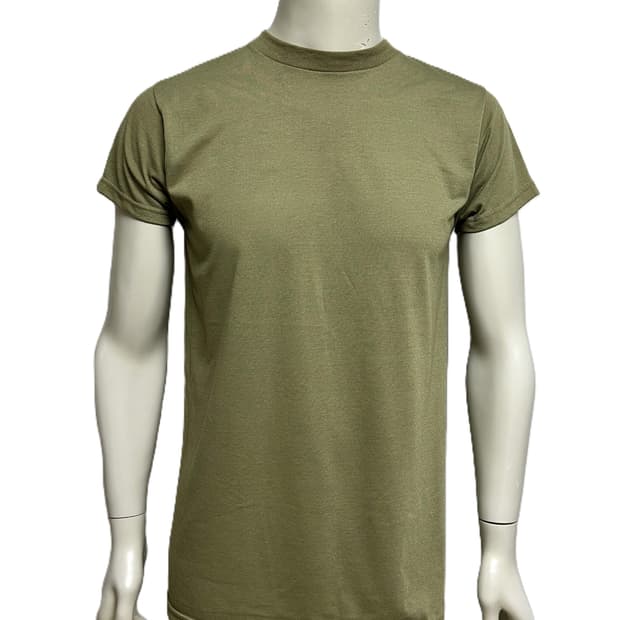 미군 카키색 라운드 반팔 티셔츠 (M) (2) (만원샵)