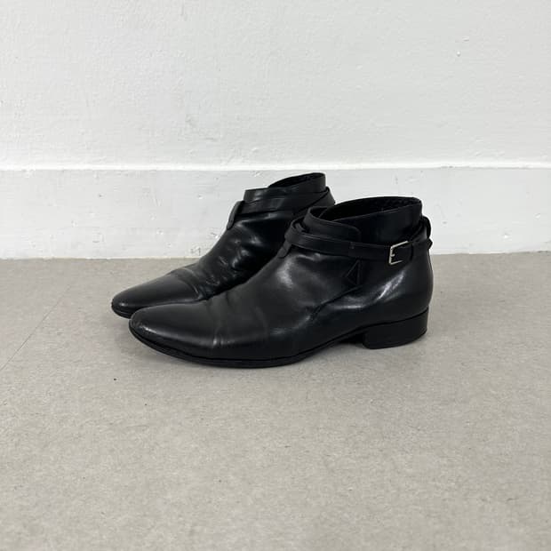 생로랑 2013 조드퍼 블랙 레더 부츠