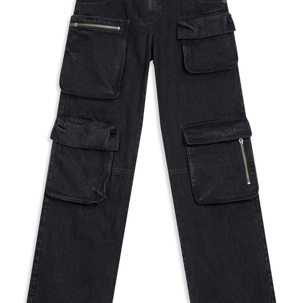 카리나 착용) Openyy 오픈와이와이 카고 포켓팬츠 블랙 1사이즈