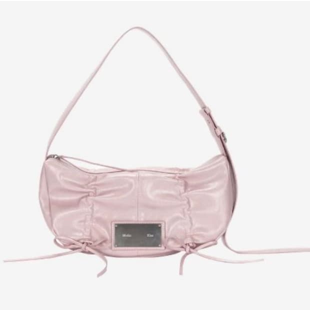 마뗑킴 숄더백 핑크 리본 셔링백