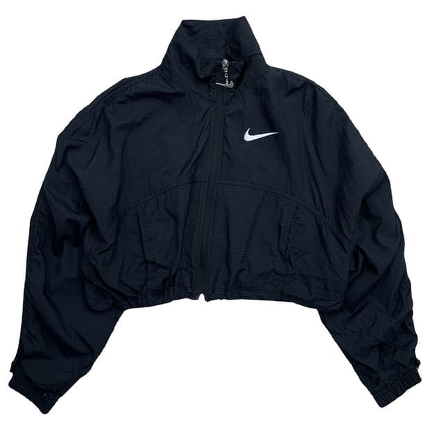 나이키 스우시 크롭 바람막이 블랙 S