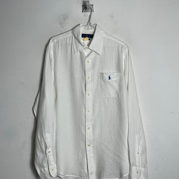 폴로 랄프로렌 화이트 린넨 셔츠
